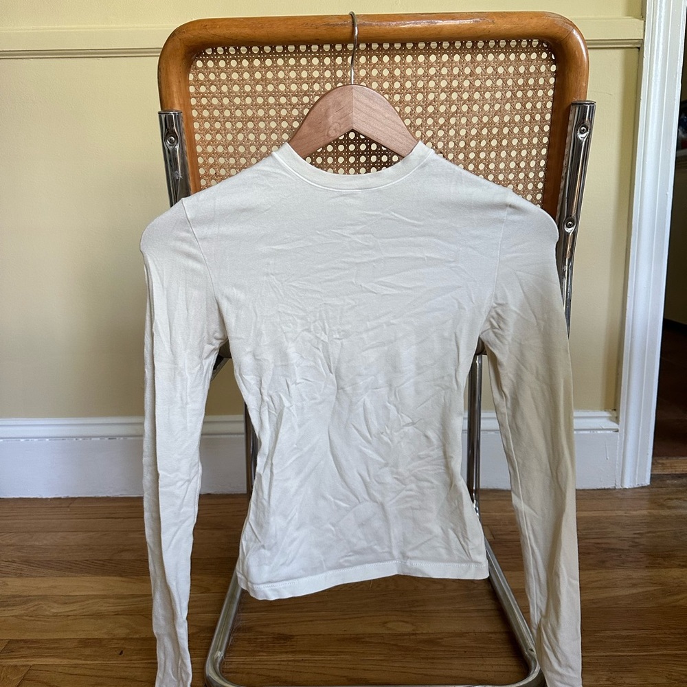 Skims Cream Long Sleeve Top